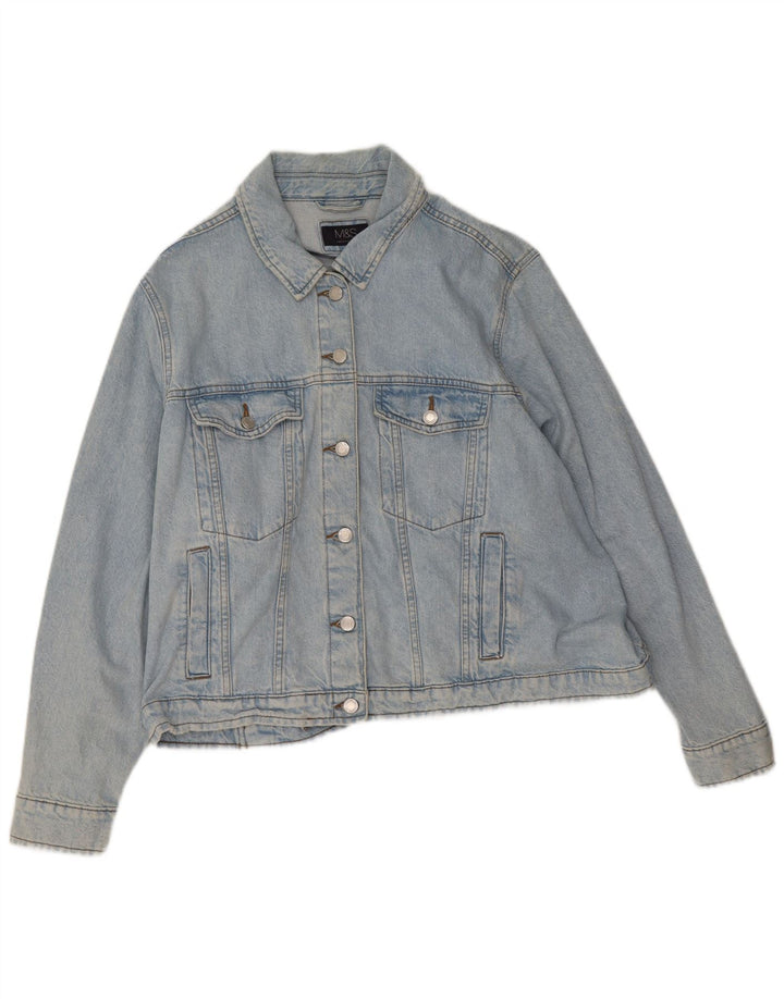 Marks & Spencer Veste en jean pour femme UK 28 6XL Bleu Coton