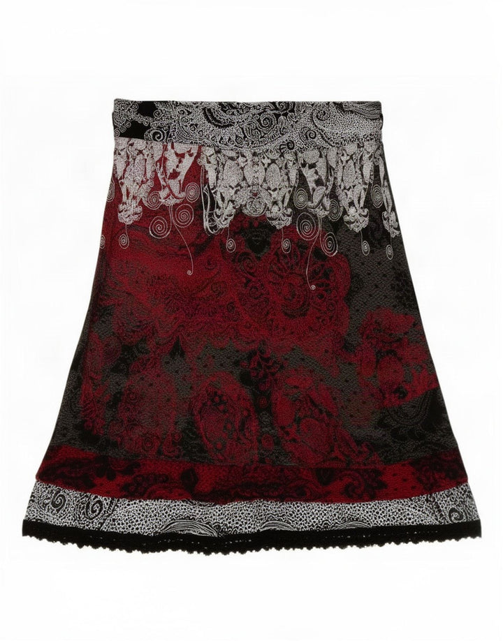 Desigual Jupe trapèze Medium W28 Multicolore Paisley Femme