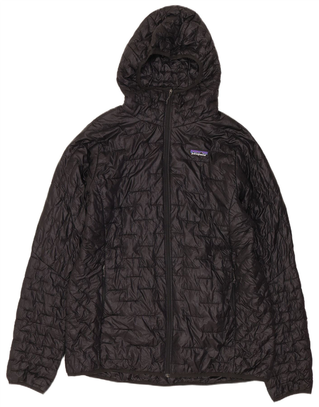 Patagonia Veste rembourrée à capuche pour femme UK 18 XL Nylon noir