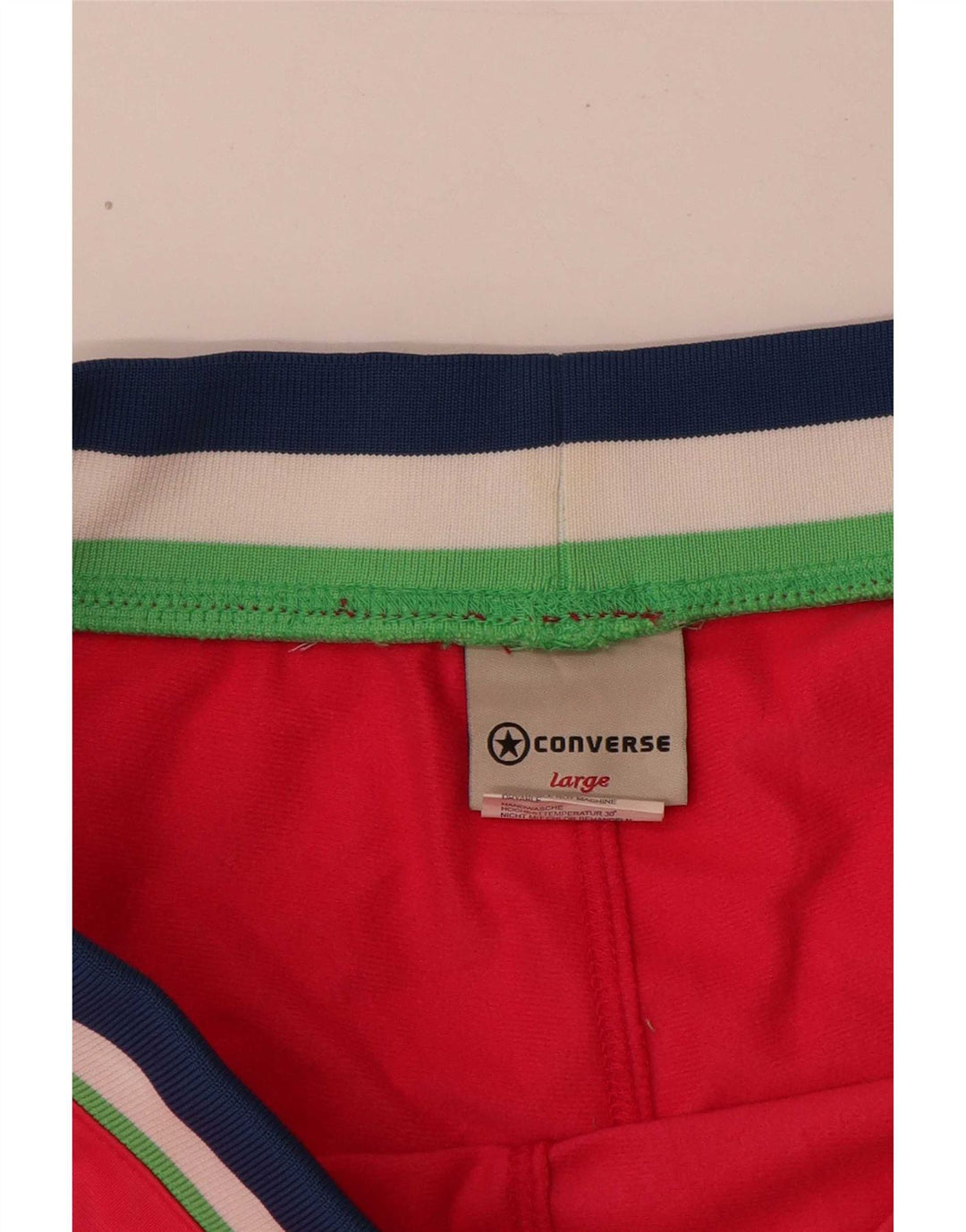 Converse Short de sport pour femme UK 44 Large Rose Rayé Polyester