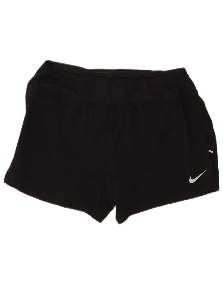 Nike Short de sport Dri Fit Regular pour femme UK 14 Noir moyen Polyester