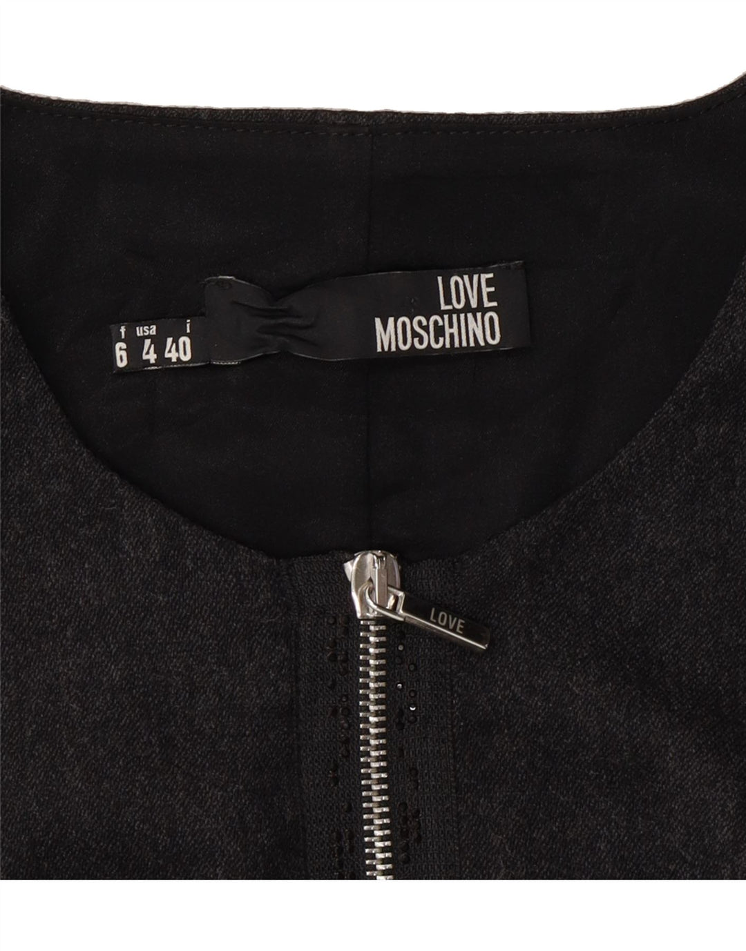 MOSCHINO Womens Sleeveless Sheath Dress IT 40 Small Grey Wool Vintage Moschino and Second-Hand Moschino from Messina Hembry 