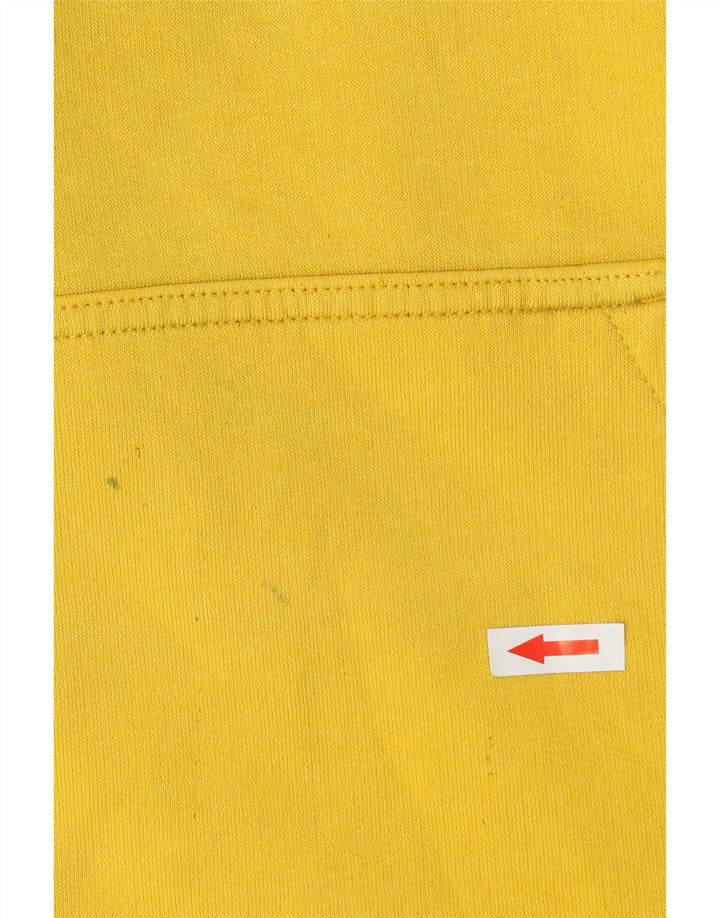 Adidas Pull à capuche graphique en coton jaune moyen pour homme