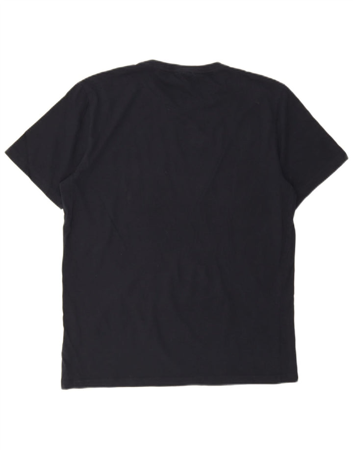Reiss Homme T-Shirt Top Large Bleu Marine Coton