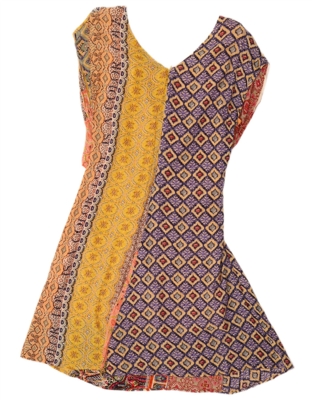 Desigual Femme Robe Trapèze EU 44 XL Multicolore Géométrique