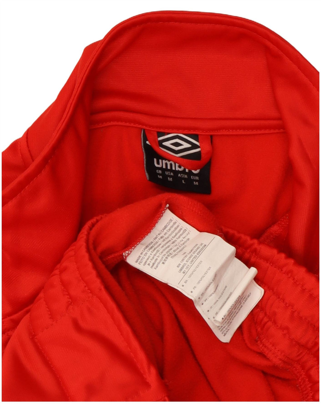 Umbro Veste de Survêtement Homme Rouge Moyen Polyester Colorblock