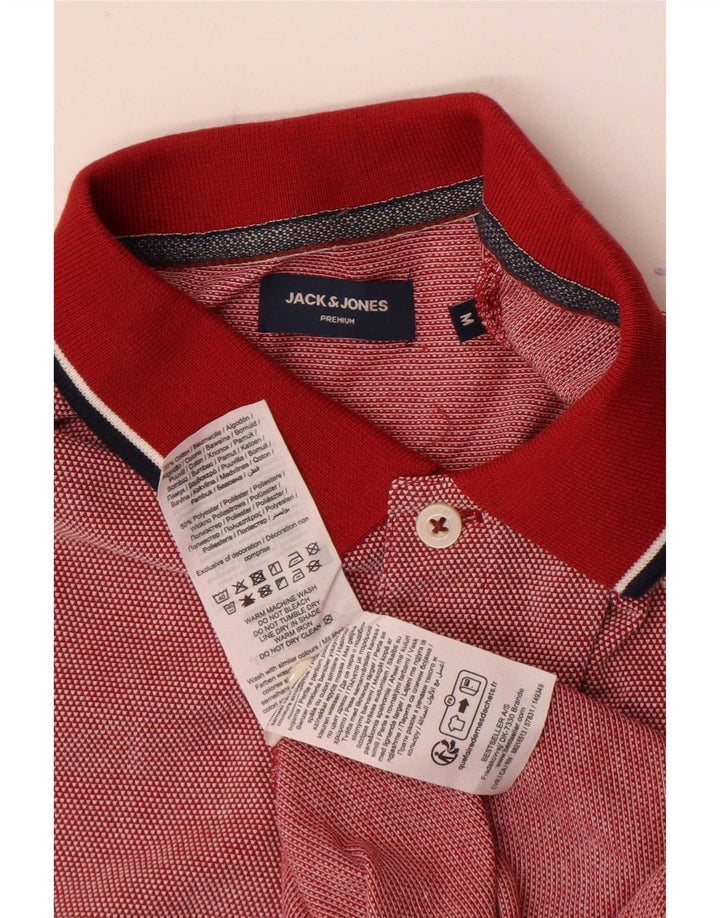Jack & Jones Polo Homme Rouge Moyen En Coton À Pois