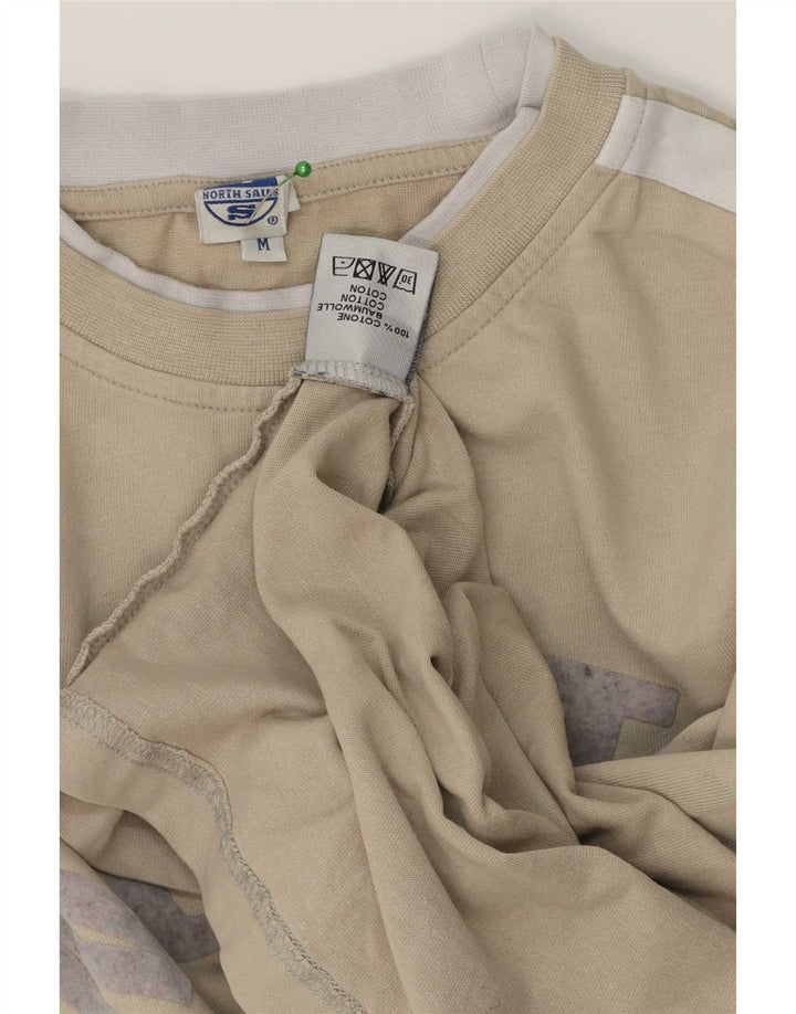 North Sails Haut graphique à manches longues pour homme en coton color block beige moyen