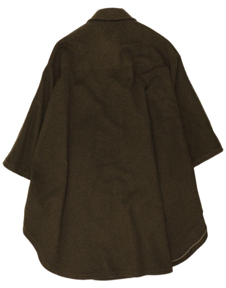 Weyrer Manteau Cape Homme Taille Unique Laine Kaki
