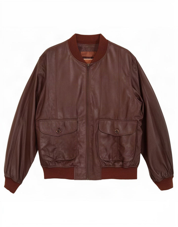 veste en cuir homme vintage IT 52 XL Marron
