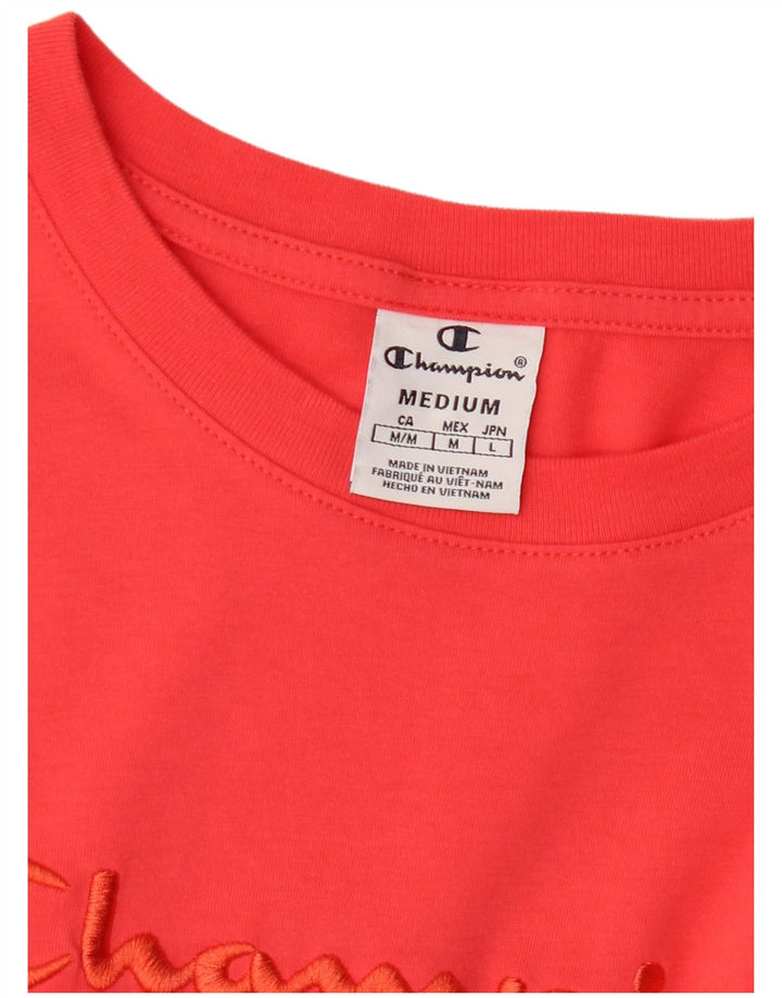 CHAMPION T-shirt graphique pour femme UK 14 Rouge moyen
