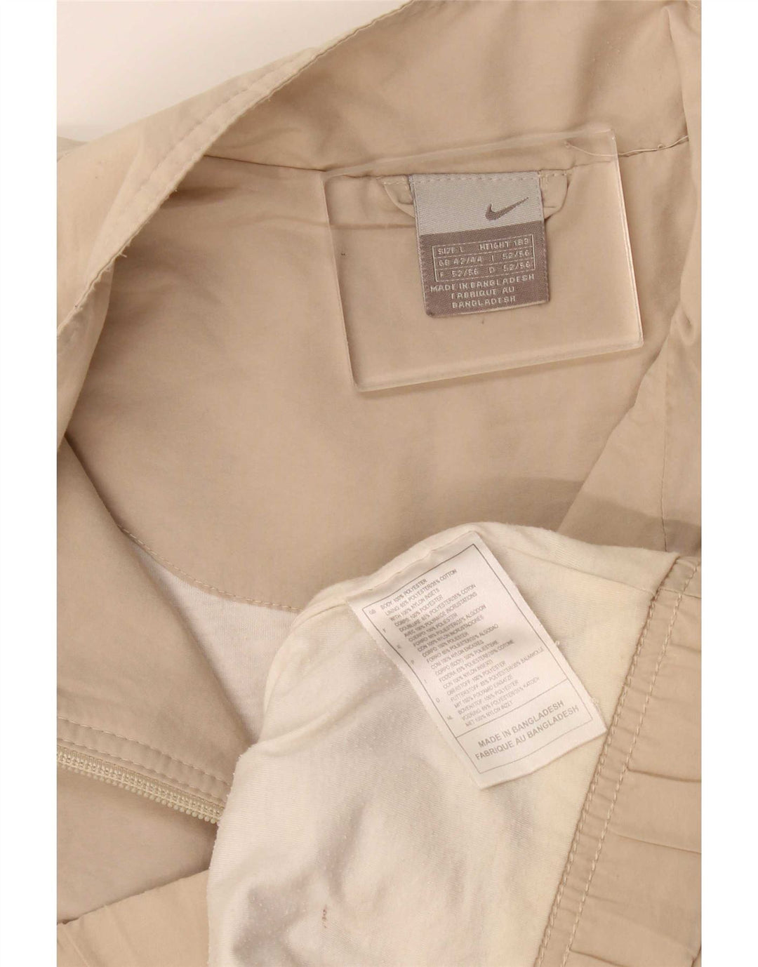 Nike Veste de survêtement pour homme UK 42/44 Large Beige Polyester