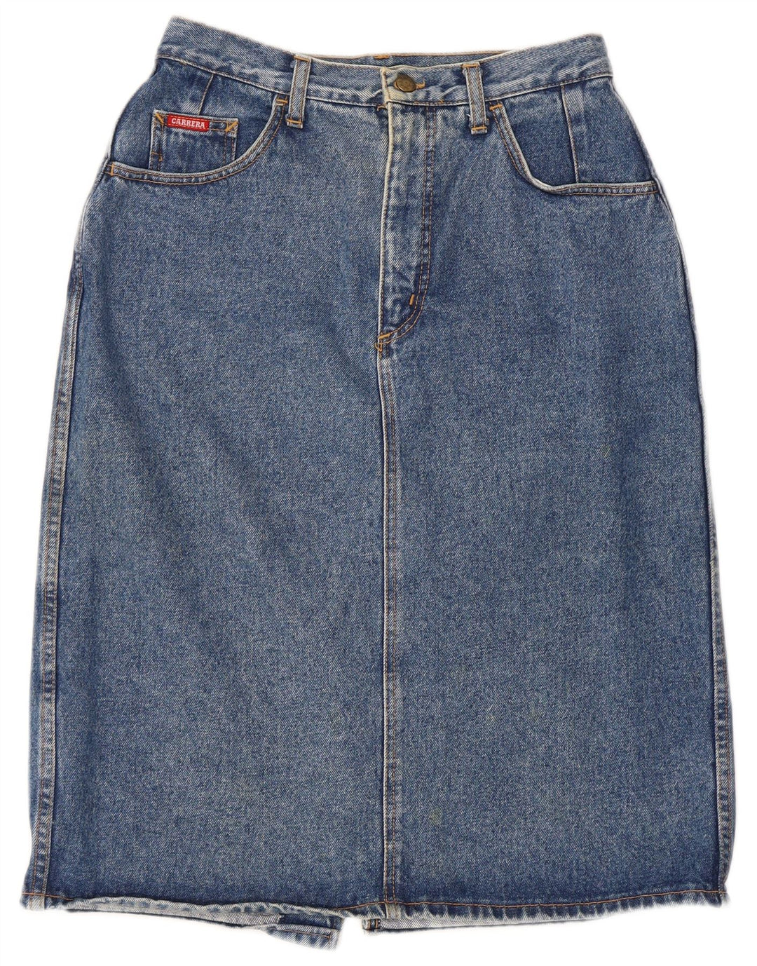 Carrera Femme Jupe Midi En Jean W30 Bleu Moyen Coton