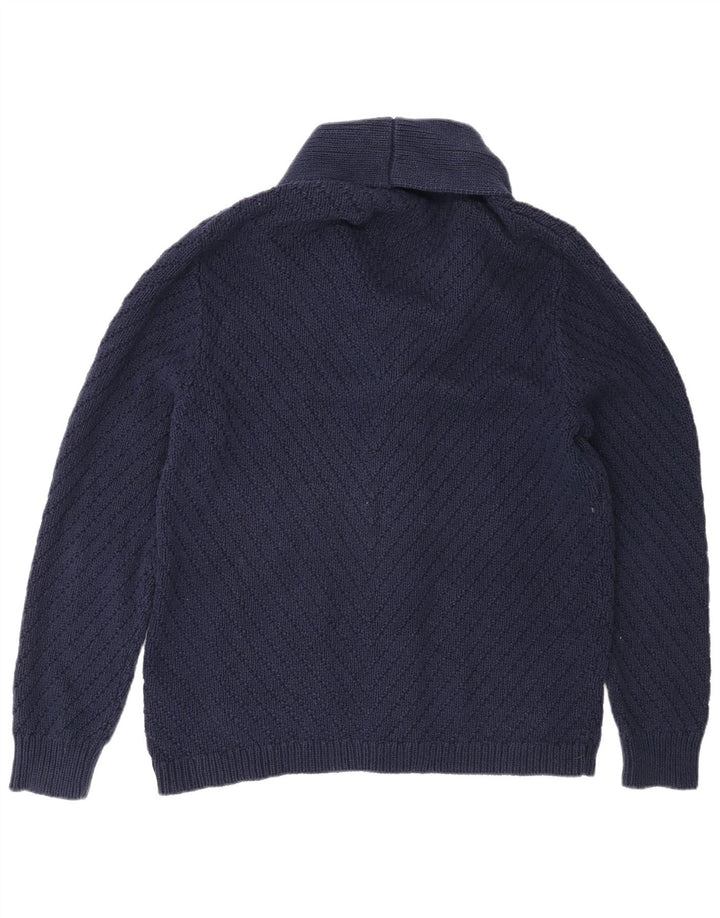 J. Crew Pull Cardigan Homme Grand Bleu Marine Coton