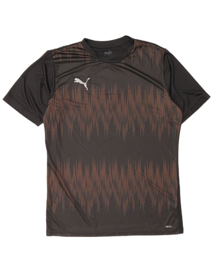 Puma T-Shirt Homme Noir Moyen Géométrique Polyester
