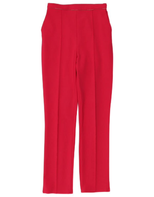 Elisabetta Franchi Pantalon décontracté taille haute pour femme IT 38 XS W24 L28 Rose
