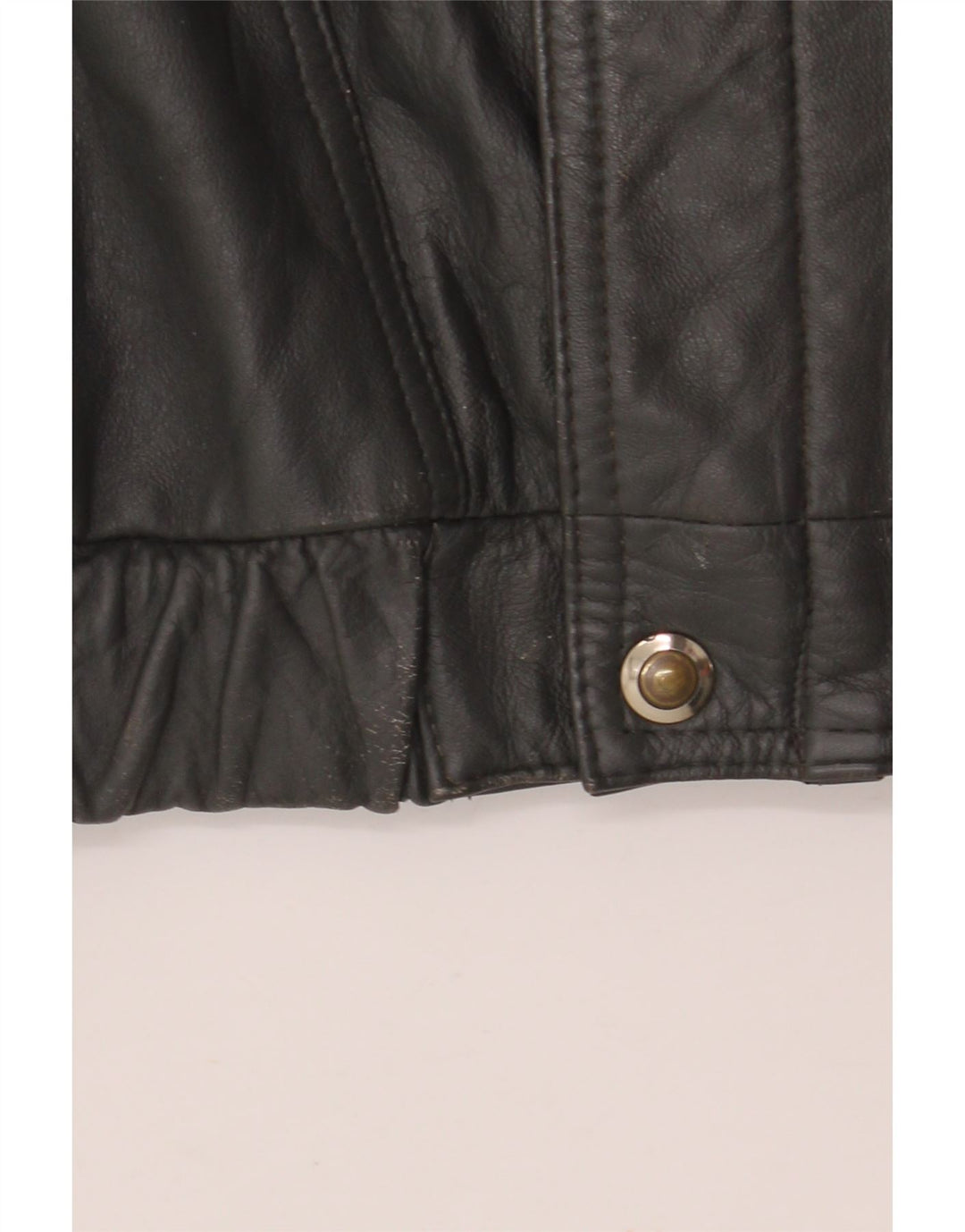 veste en cuir homme vintage IT 56 3XL Noir