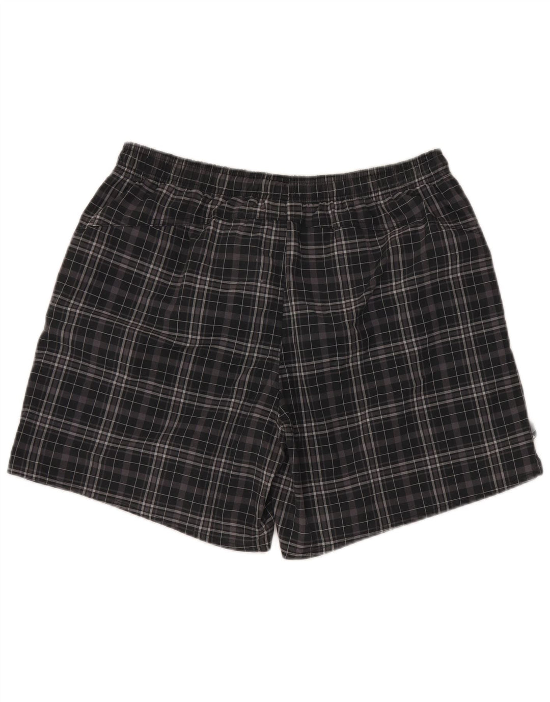 ADIDAS Short de bain homme grand noir à carreaux en polyester