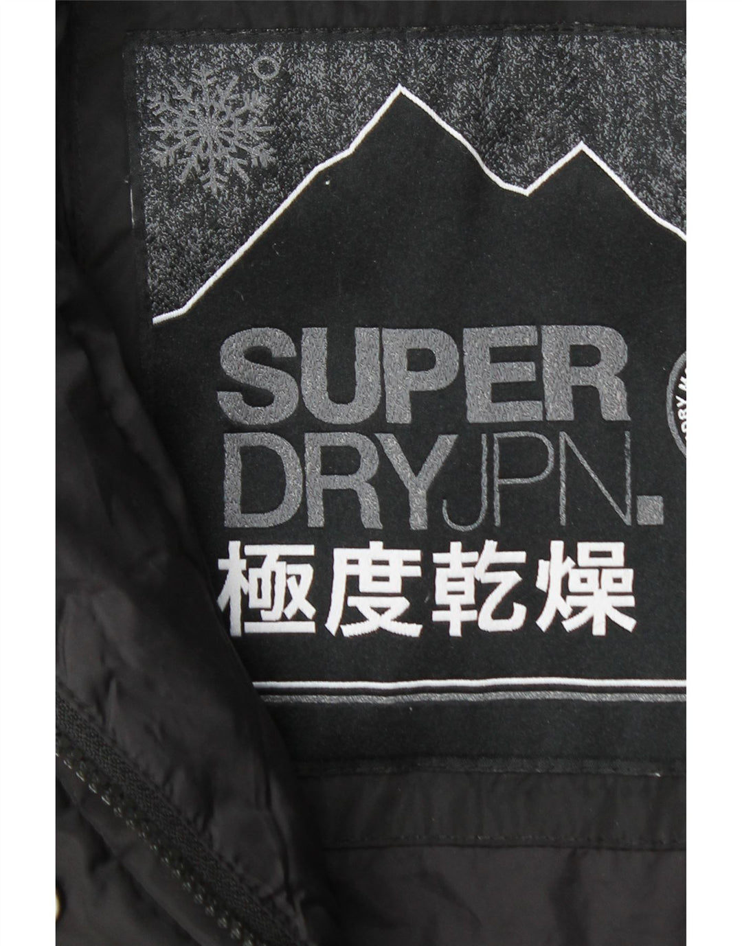 Superdry Veste matelassée à capuche pour femme UK 14 Medium Noir Polyester