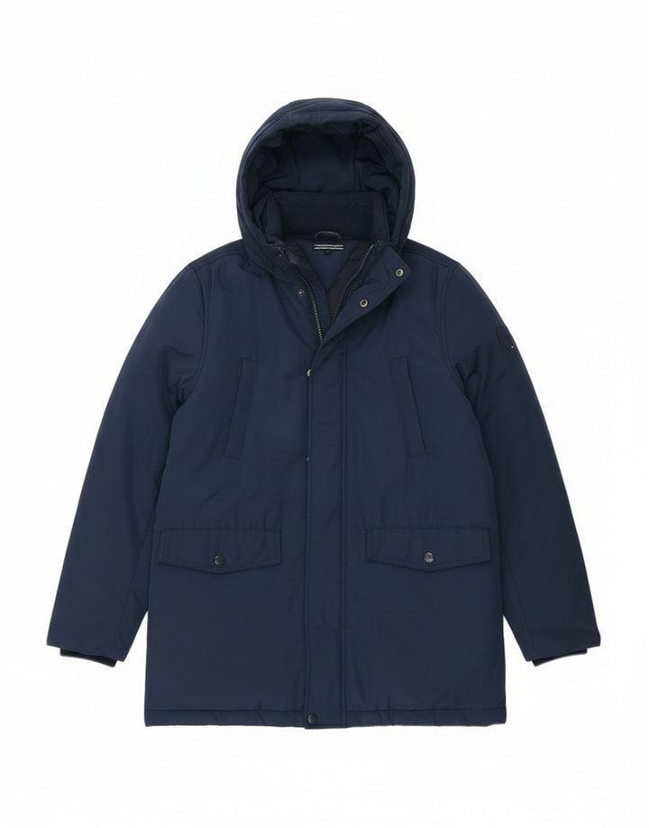 Tommy Hilfiger Manteau matelassé à capuche garçon 13-14 ans Bleu marine Polyester