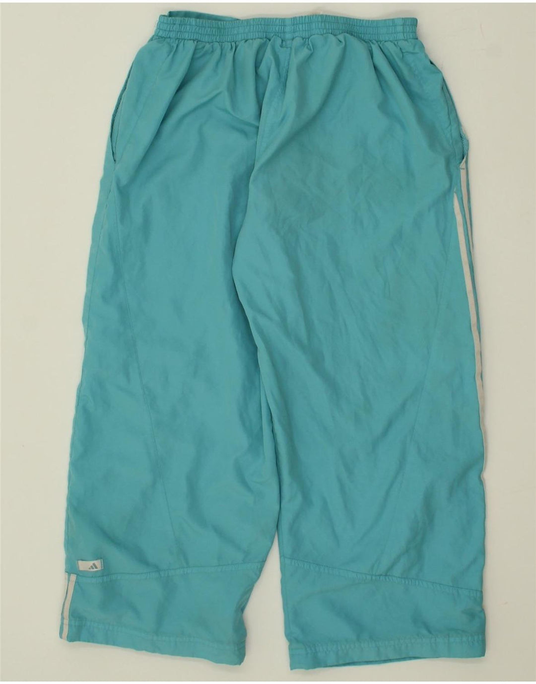 ADIDAS Boys Capri Tracksuit Trousers 13-14 Years Blue Polyester Vintage Adidas and Second-Hand Adidas from Messina Hembry 