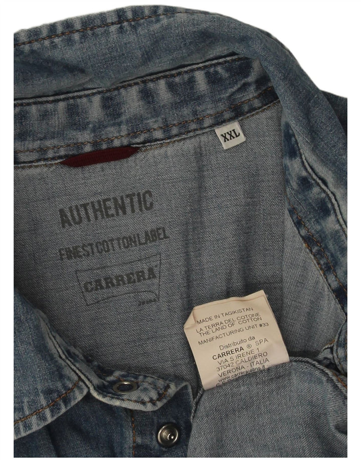 Carrera Chemise en jean 2XL Bleu Coton Homme