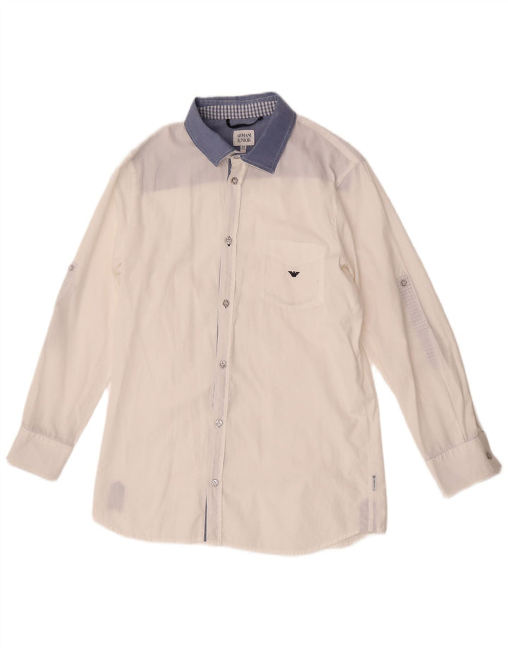 Armani Junior Chemise Garçon 15-16 ans Blanc