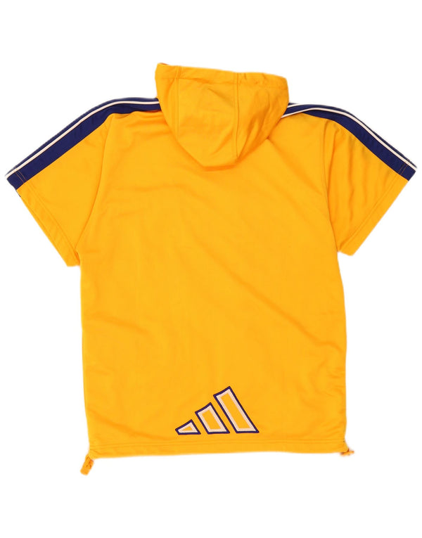 Adidas Veste de survêtement à capuche pour homme Small Orange Colourblock