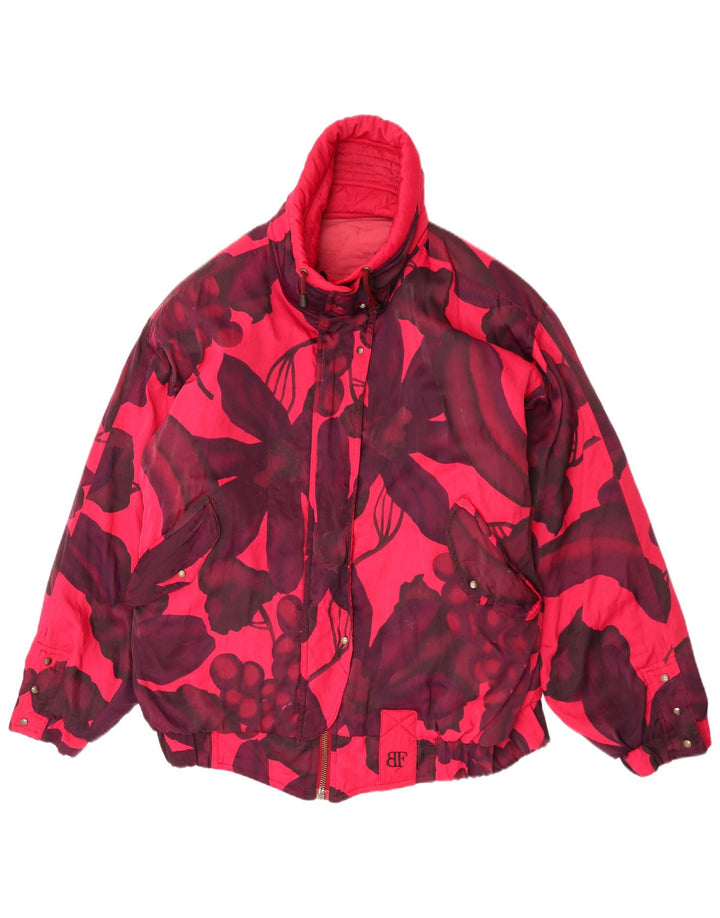 Belfe & Belfe Veste de ski surdimensionnée pour femme UK 16 Large Rose Floral Nylon