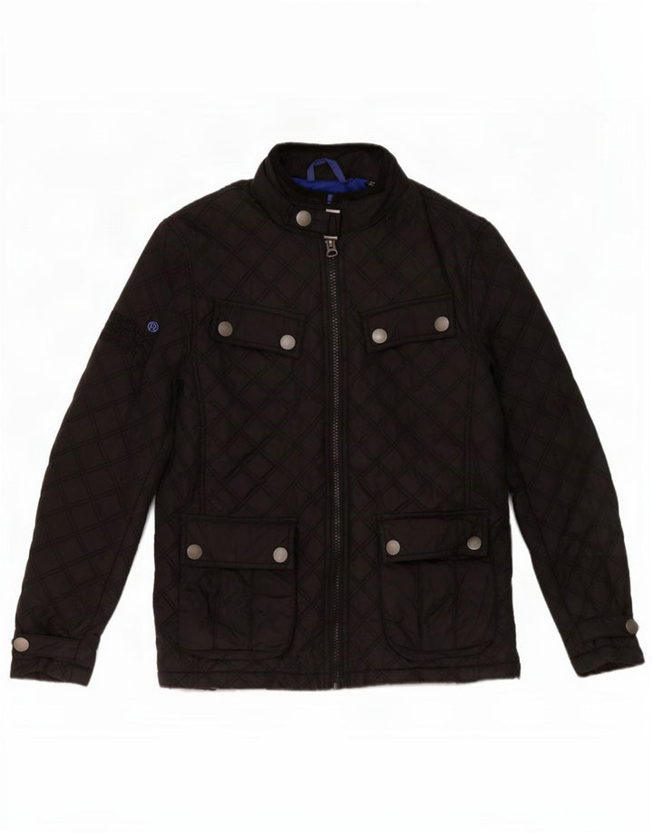 Superdry Veste matelassée Motorstyle pour hommes UK 36 Small Noir Polyester