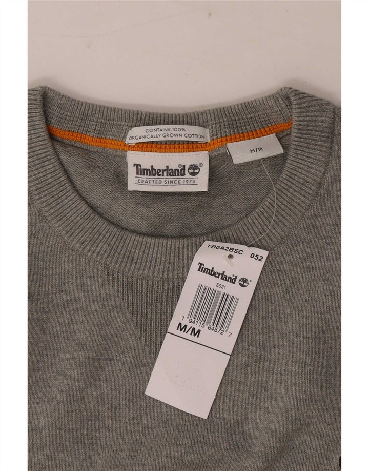 Timberland Pull Ras du Cou Homme Gris Moyen Moucheté Coton