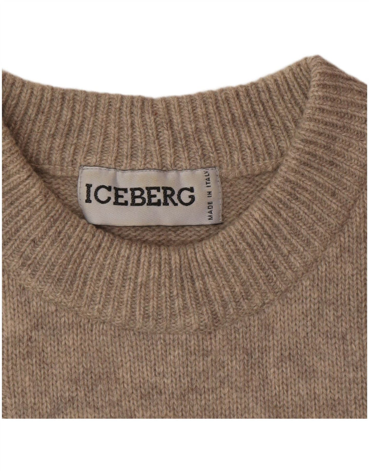 ICEBERG Pull Graphique Col Rond Homme Beige Moyen Animaux
