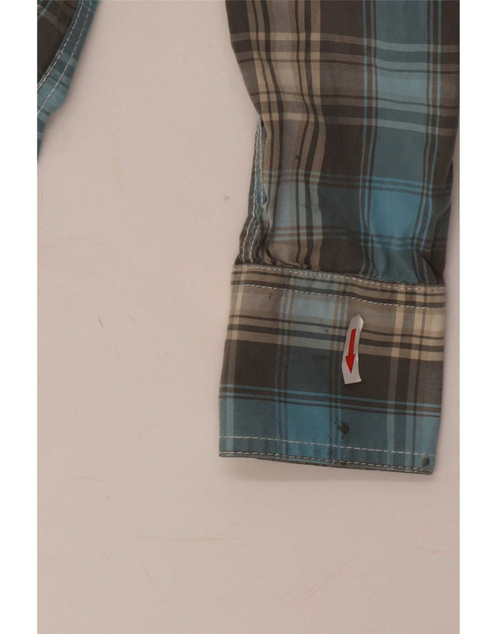 Superdry Chemise Homme Bleu Moyen Plaid Coton
