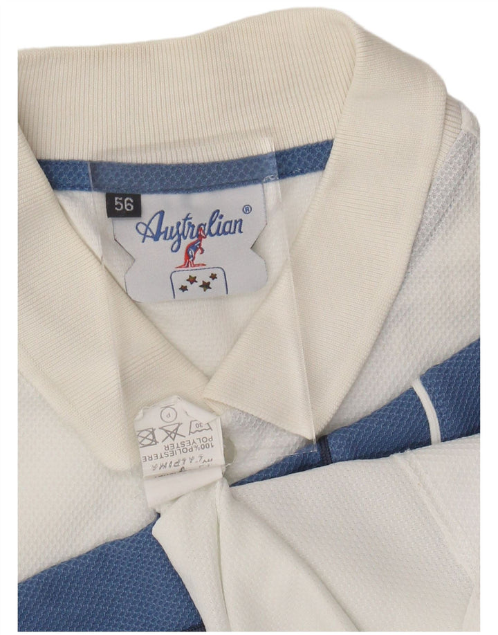 AUSTRALIAN L'ALPINA Polo Homme IT 56 3XL Blanc Colorblock Polyester