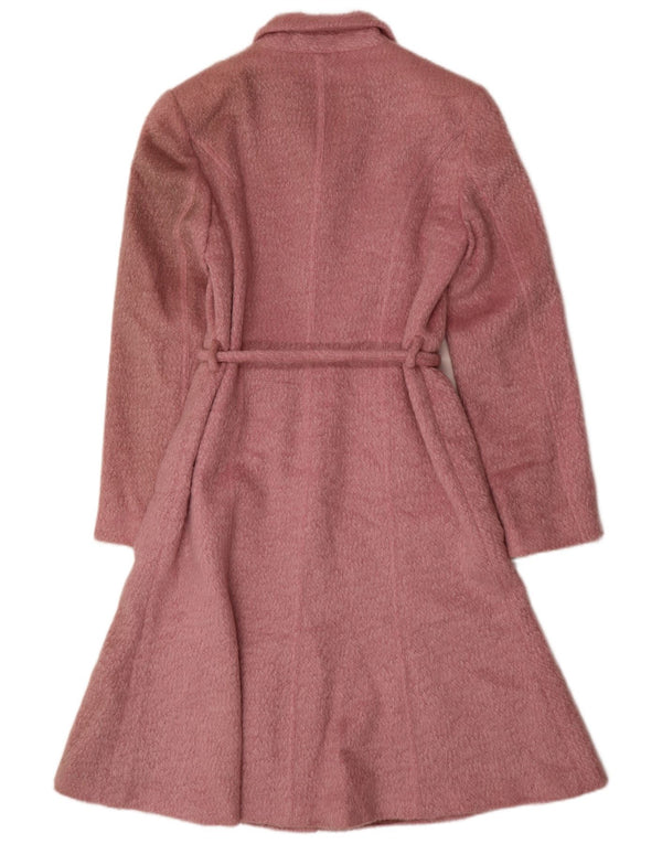 Mariella Burani Womens Overcoat UK 14 Medium  Pink Wool