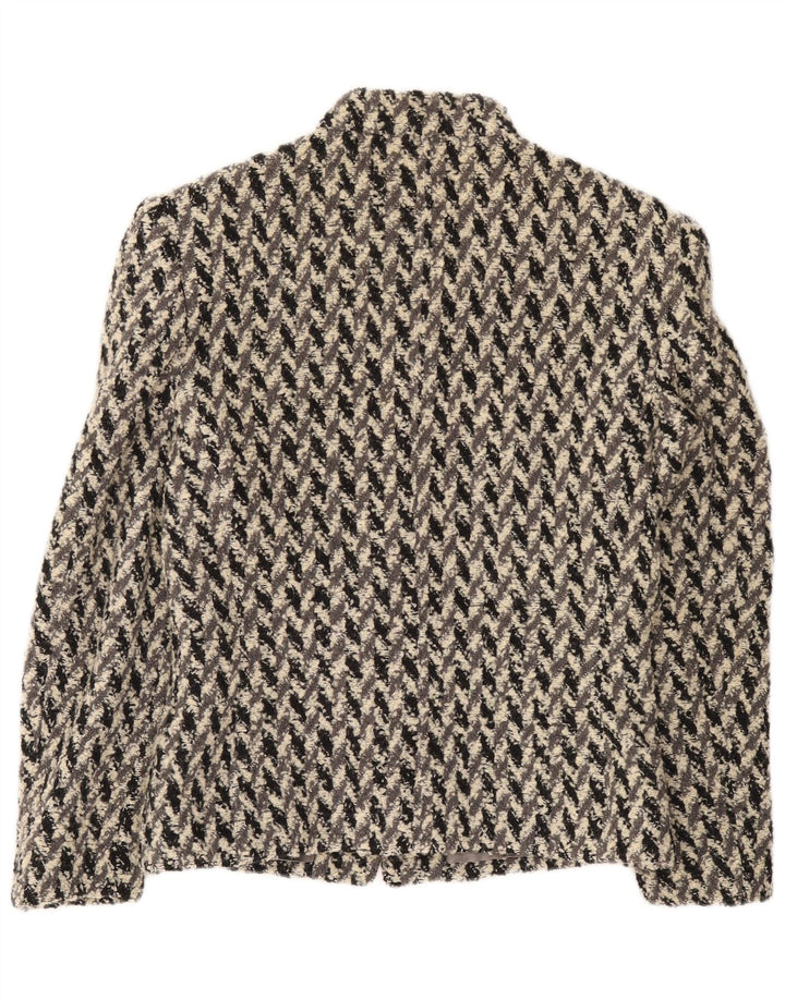 Basile Veste Blazer 4 Boutons Femme IT 44 Gris Moyen Géométrique Viscose
