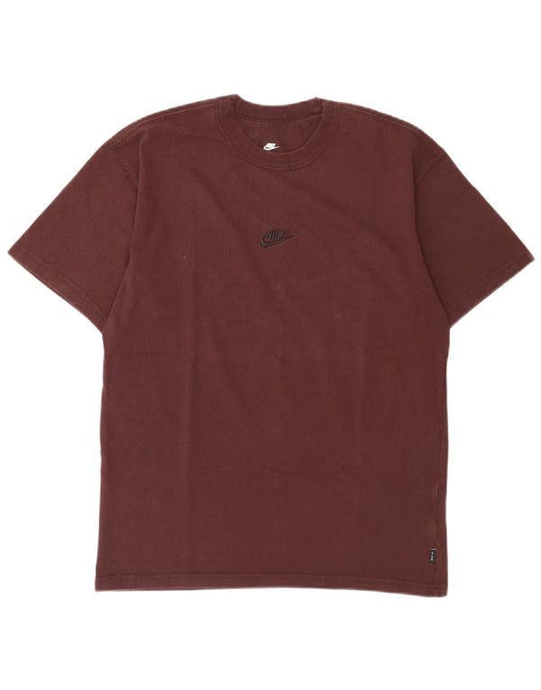 Nike T-shirt coupe ample pour homme en coton marron Taille S