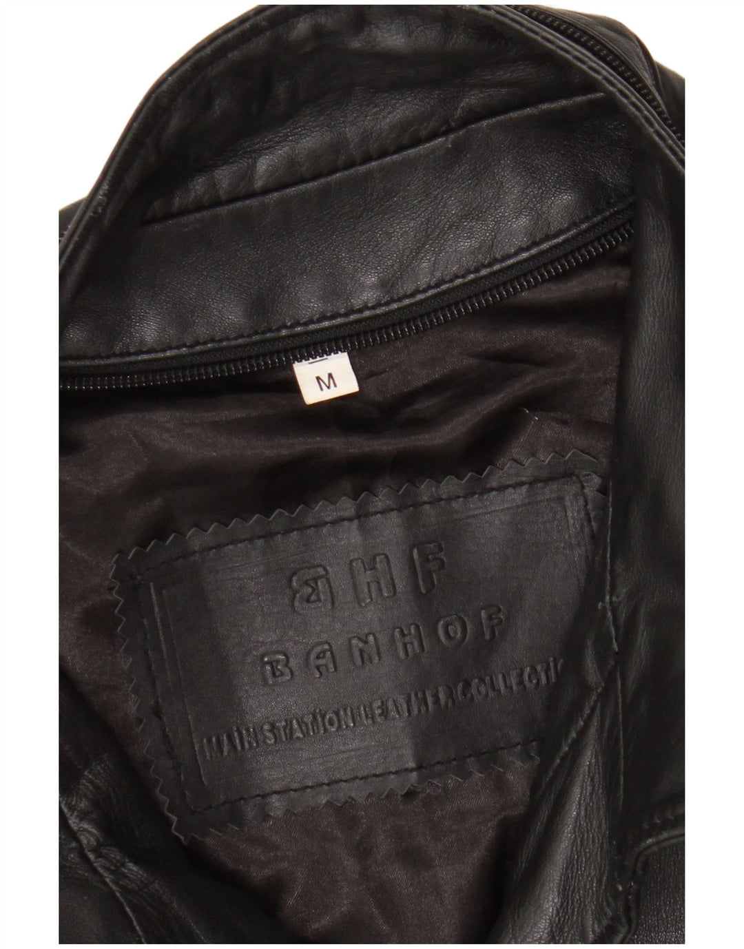 Veste en cuir homme vintage UK 38 Cuir noir moyen