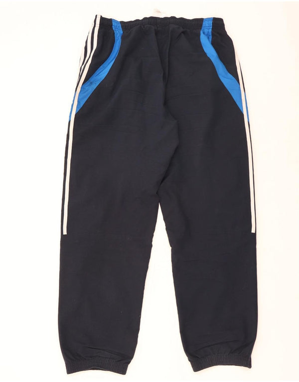 ADIDAS Mens Tracksuit Trousers Joggers Large Navy Blue Colourblock