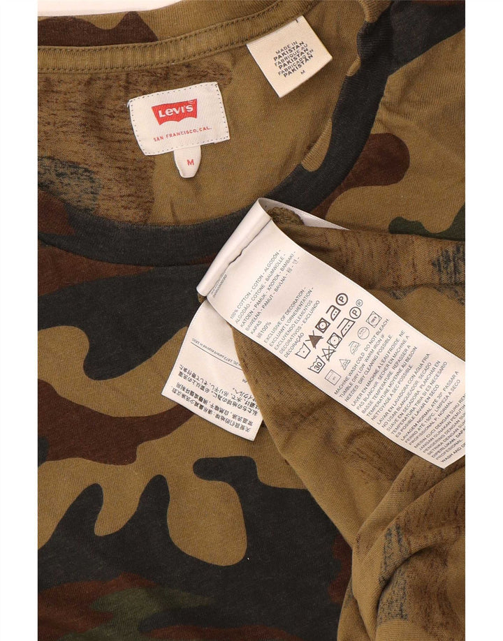 Levi's T-Shirt Top Medium Multicolore Camouflage Coton Homme