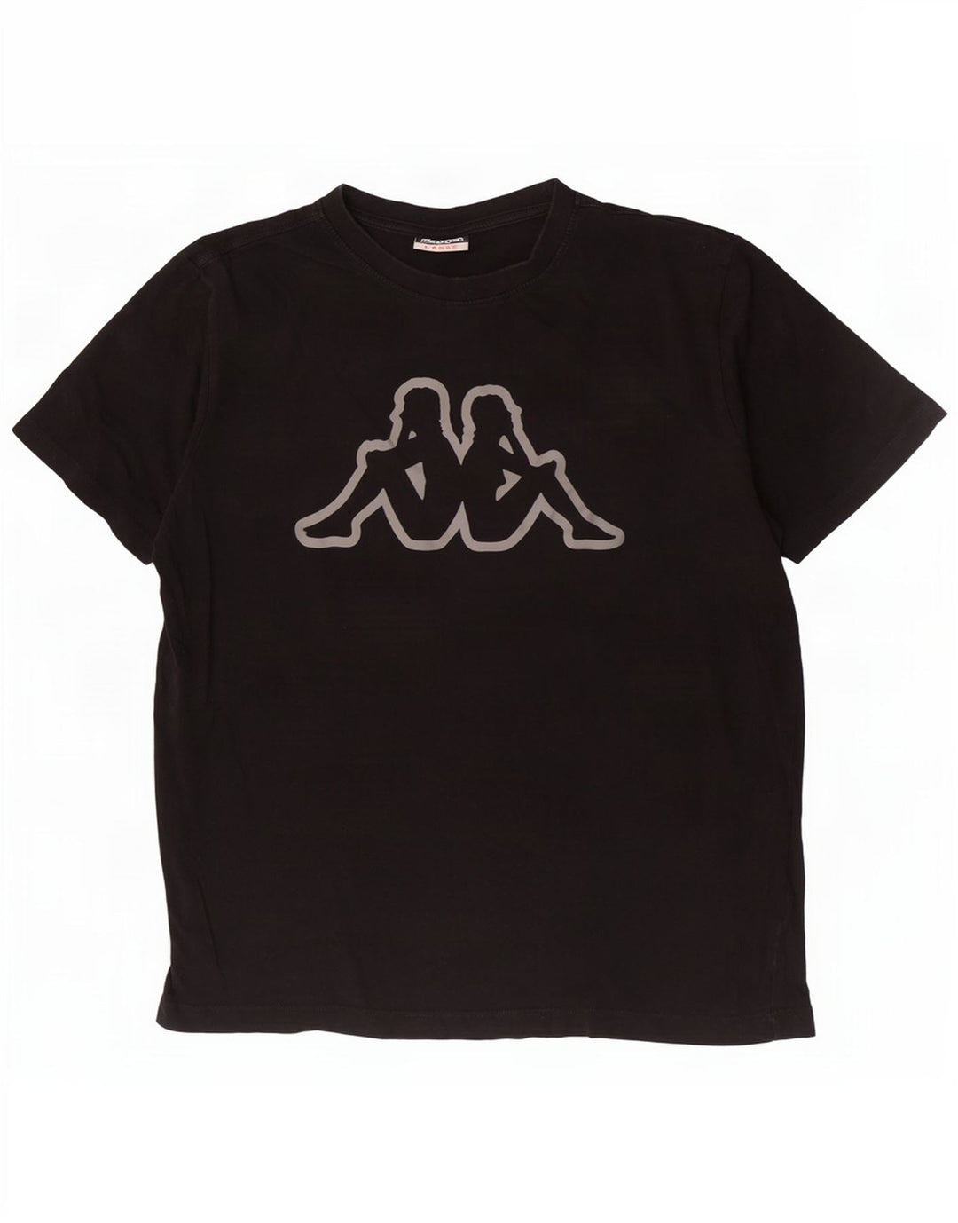 Kappa Mens Graphic T-Shirt Top Large Noir Coton