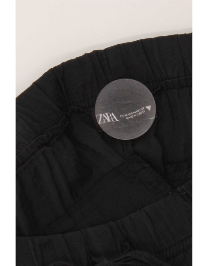 Zara Femme Pantalon Court Droit Moyen W28 L25 Noir