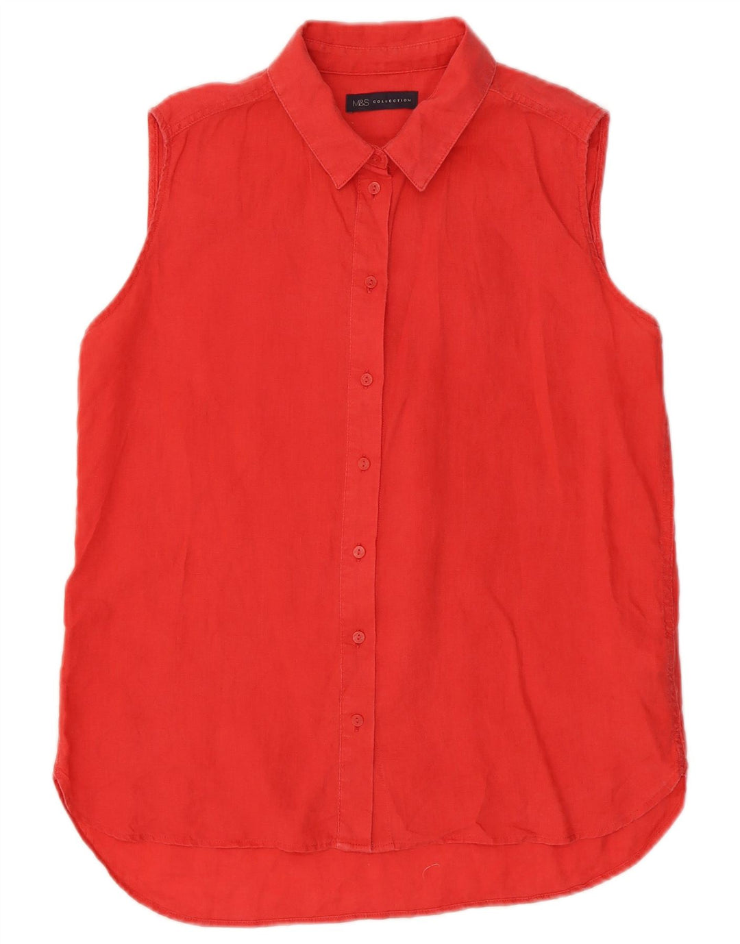MARKS & SPENCER Chemise sans manches pour femme UK 12 Lin rose moyen