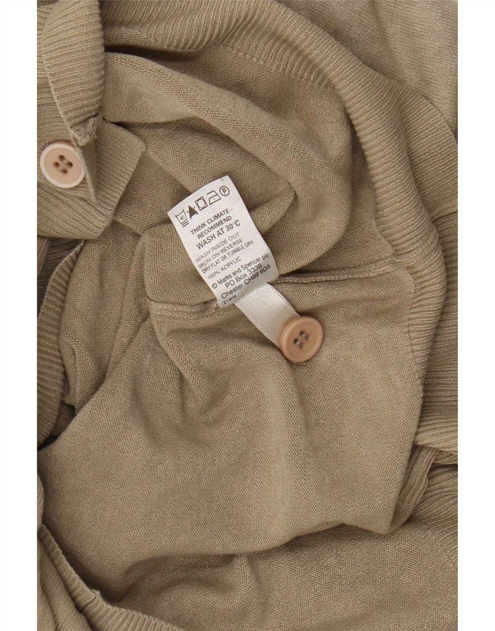 Marks & Spencer Pull cardigan Blue Harbor pour femme UK 12 Beige moyen