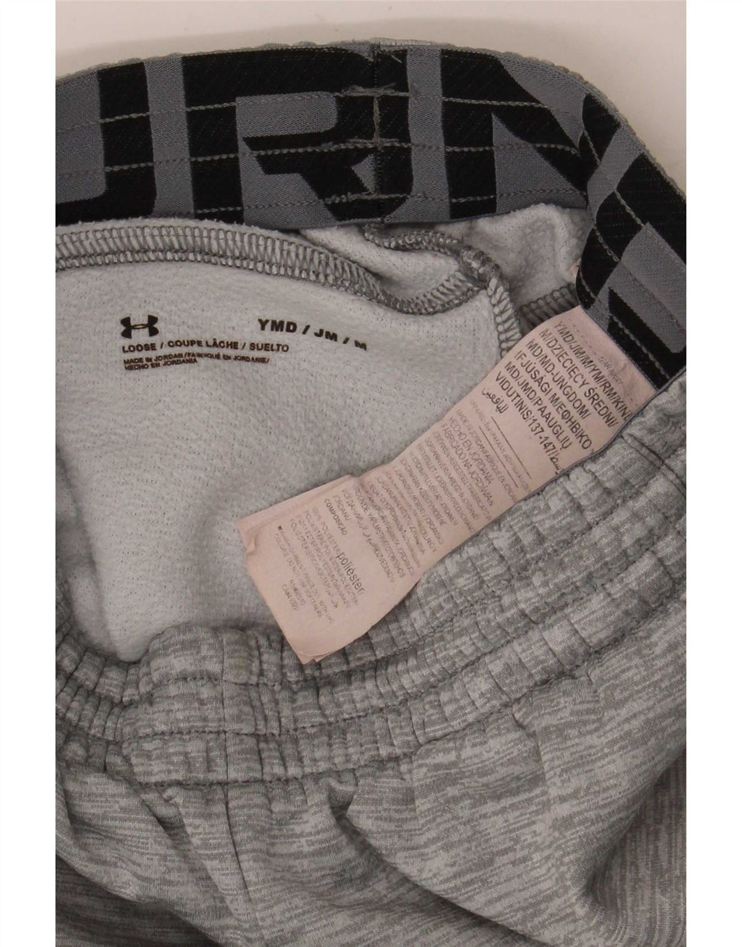 Under Armour Pantalon de Survêtement Graphique Garçon 9-10 ans Gris Moyen