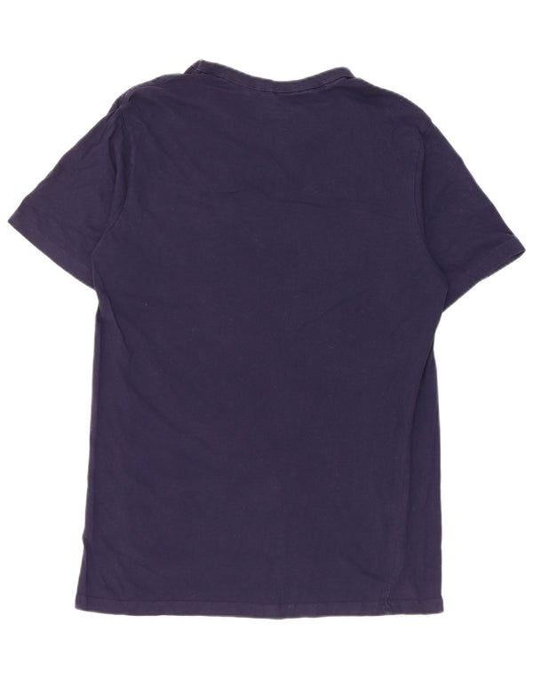 Champion T-Shirt Graphique Homme Petit Bleu Marine Coton