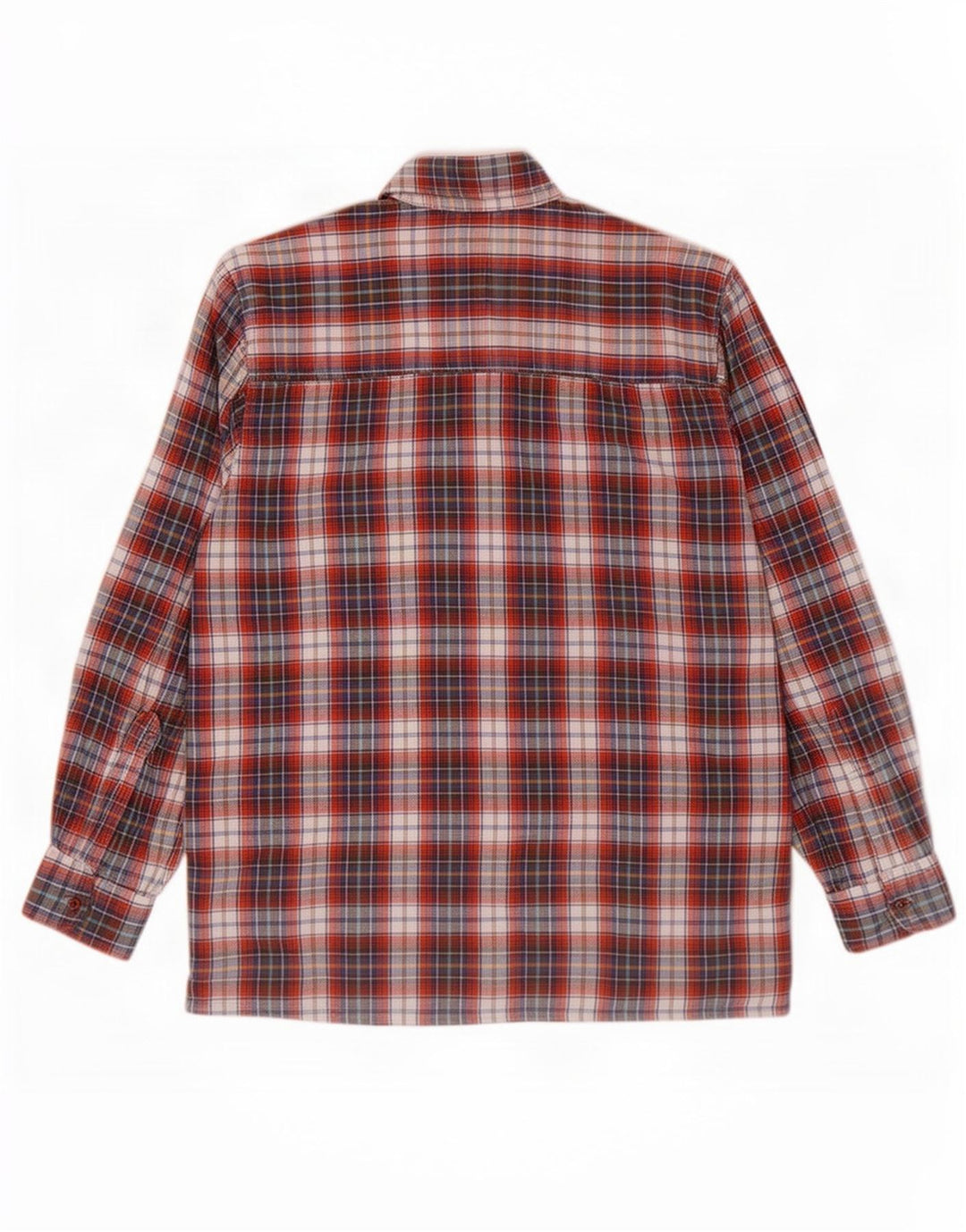 Follie Chemise en flanelle homme rouge moyen à carreaux en coton