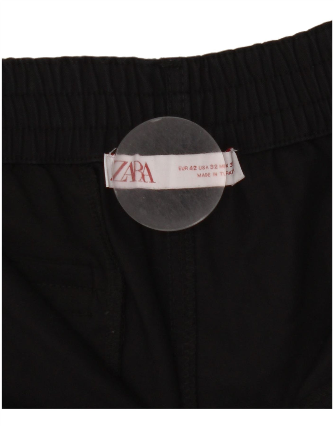 Zara Short Cargo Homme EU 42 Large W32 Coton Noir