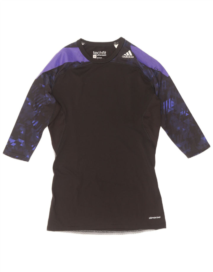 Adidas Haut Climacool à manches 3/4 pour homme Taille L Noir Colorblock