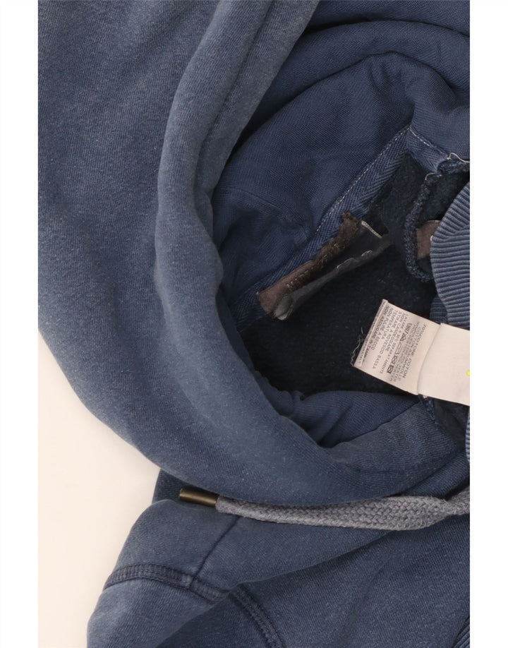 CONVERSE Pull à capuche graphique pour hommes, petit coton bleu